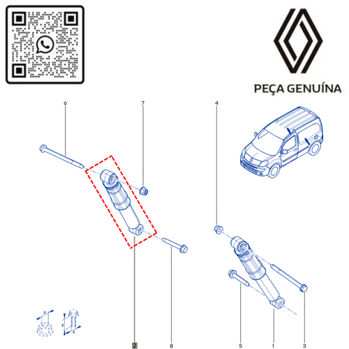 RN 800724 8200800724 AMORT. TRAS. KANGOO ELETRICA - 4